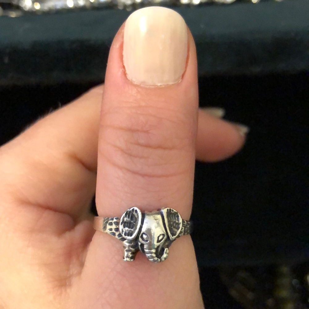 Sterling Silver Elephant Ring